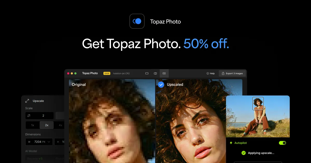Topaz Photo for Photoshop & Lightroom | 50% Off