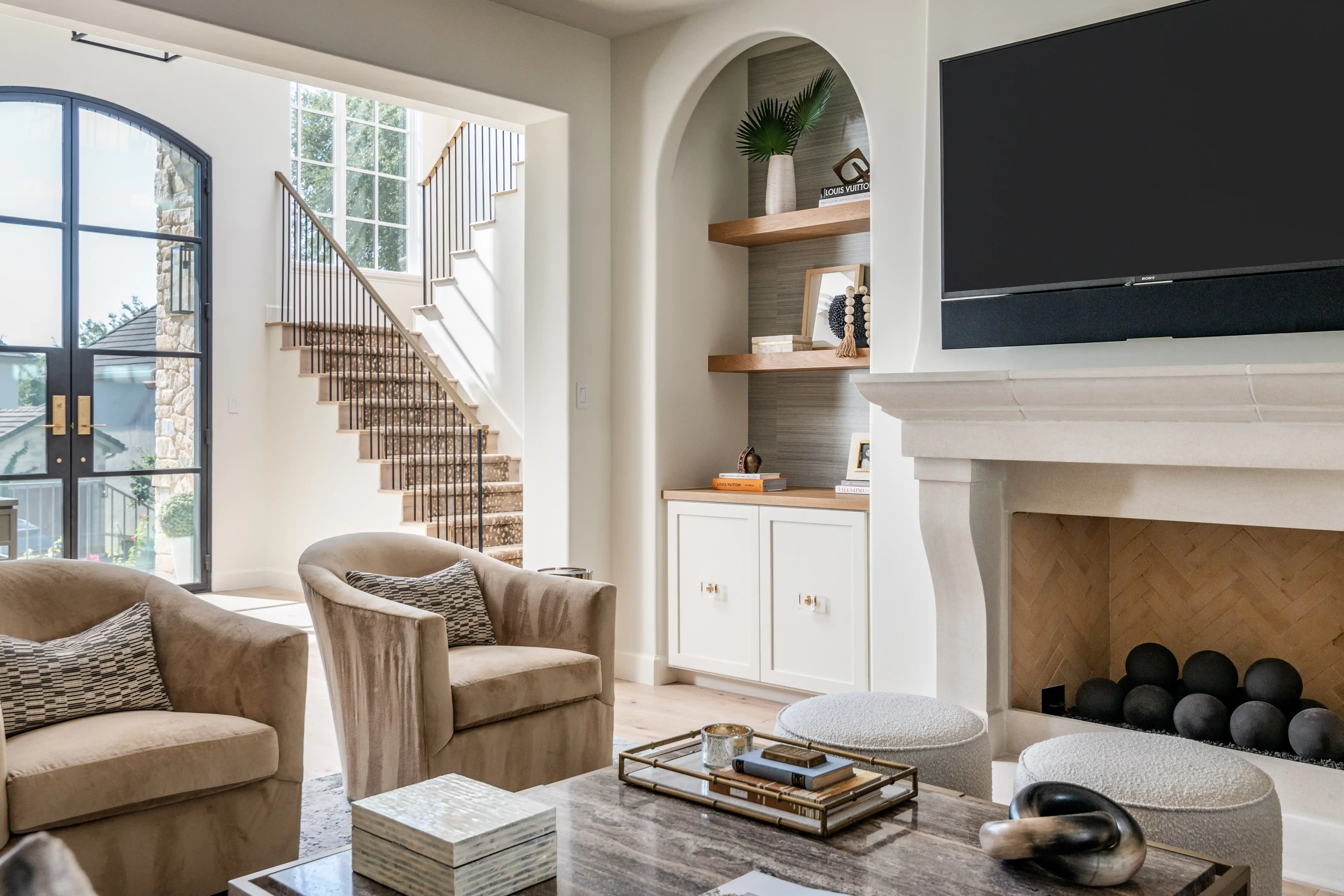 home renovation in austin featuring the living room