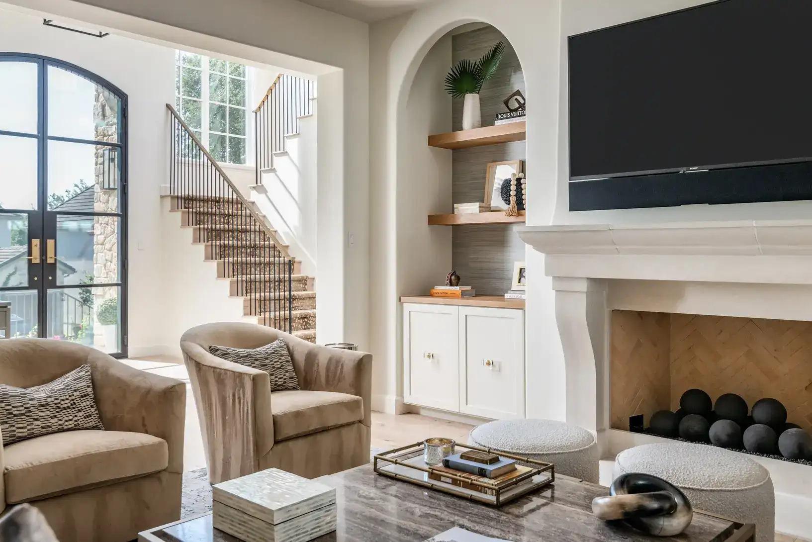 home renovation in austin featuring the living room