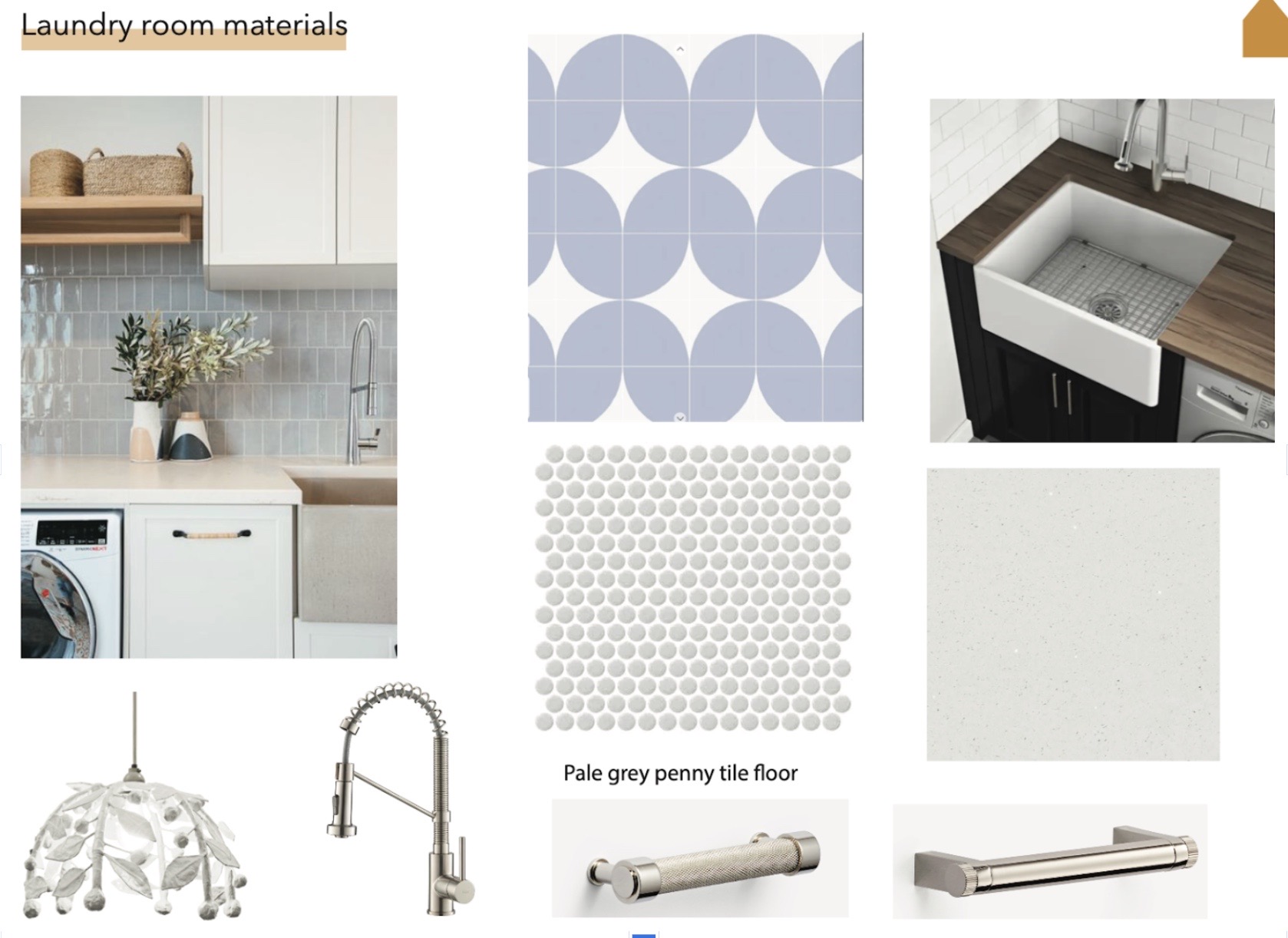 Interior design plans for a laundry room