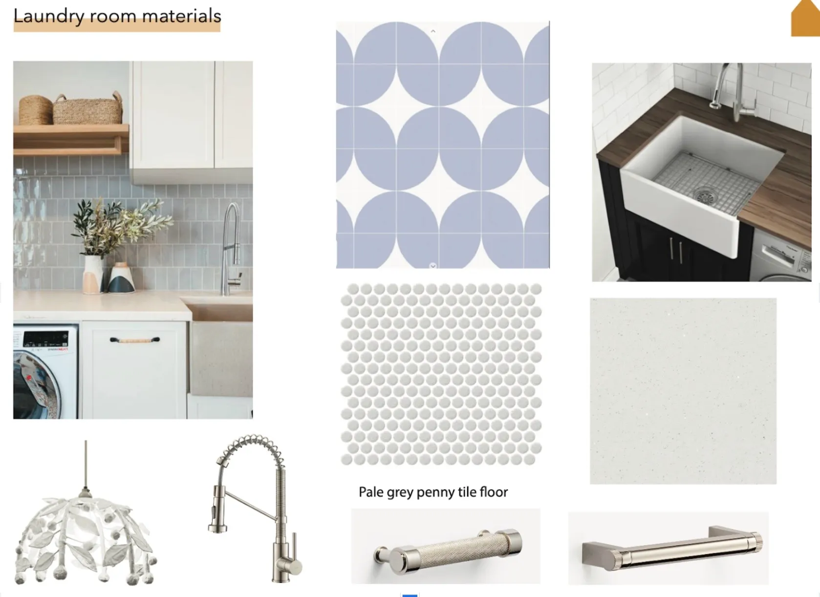 Interior design plans for a laundry room