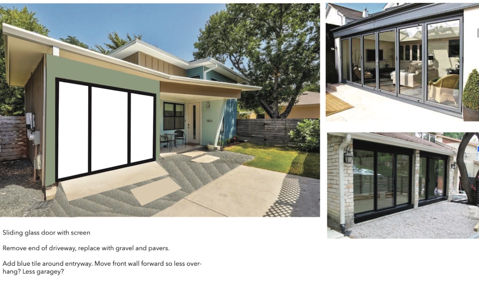 Plans for a garage renovation 
