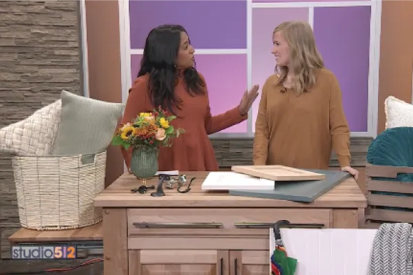 Screen shot of two women on the Studio 512 talk show