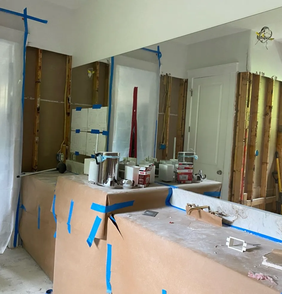 Bathroom under construction 