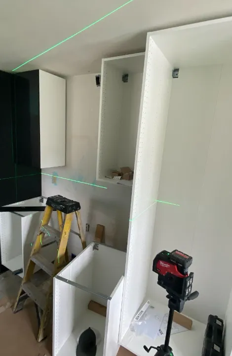 Kitchen under construction 
