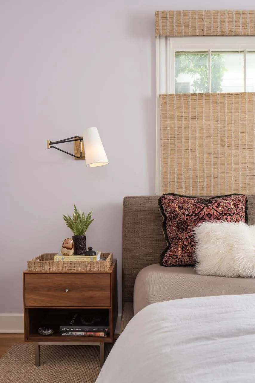 Cozy bedroom corner featured in a full home remodeling in Austin.