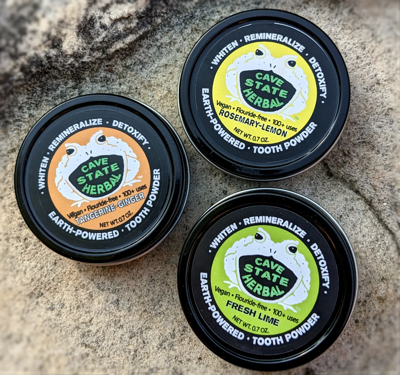 Natural Mineralizing Tooth Powder Sample/Gift 3-Pack (0.7oz each / 3 Month Supply)