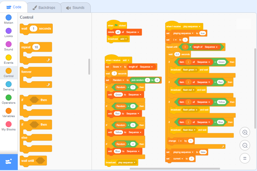 Scratch for kids: simon Game pic 9