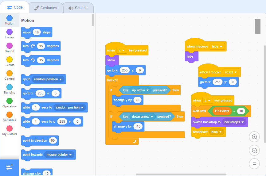 scratch project for kids: pong game pic 13