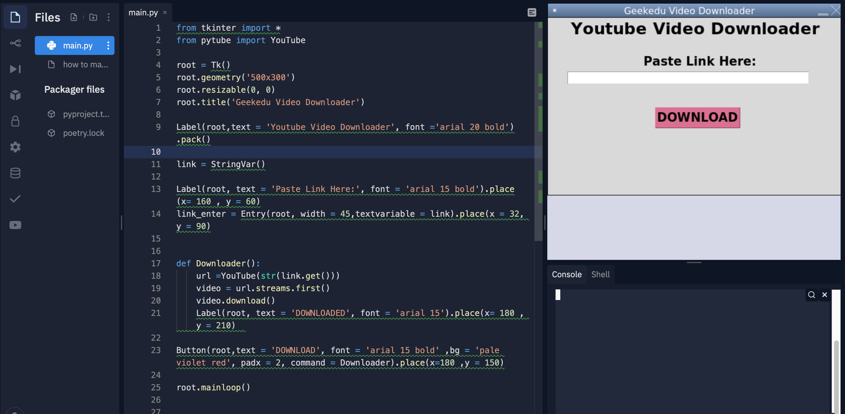 Python YouTube Video Downloader