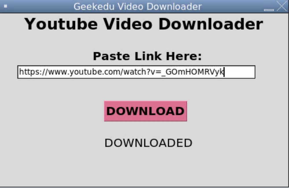 Python YouTube Video Downloader