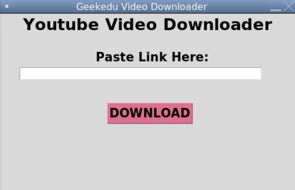 Python YouTube Video Downloader