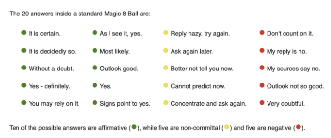 Python Magic 8 Ball