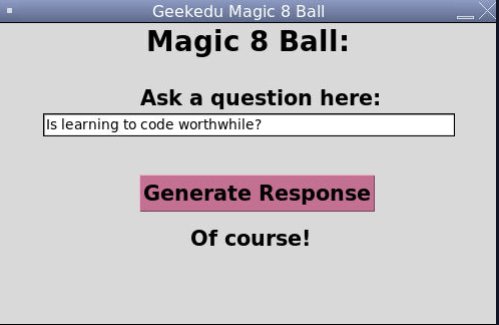 Python Magic 8 Ball