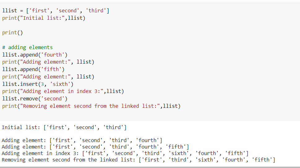 data structure LinkedList