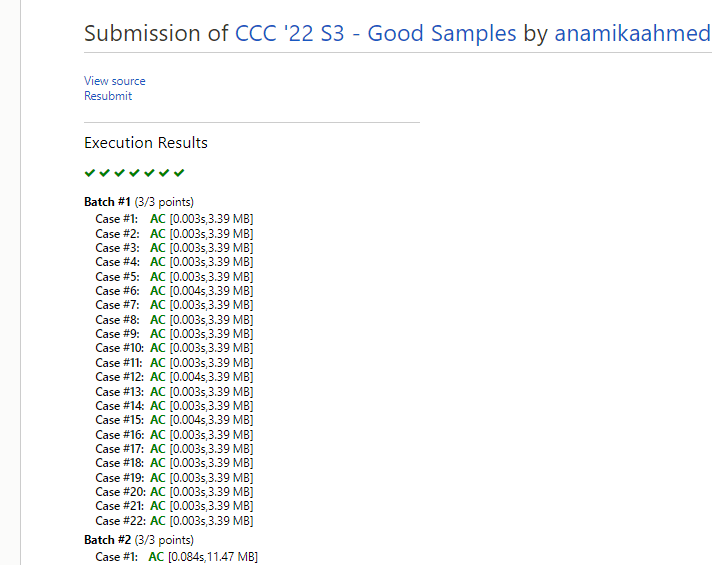 2022 Waterloo CCC Senior S3 Result