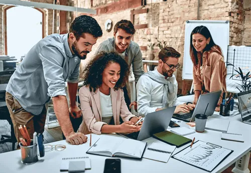 employees working on a project