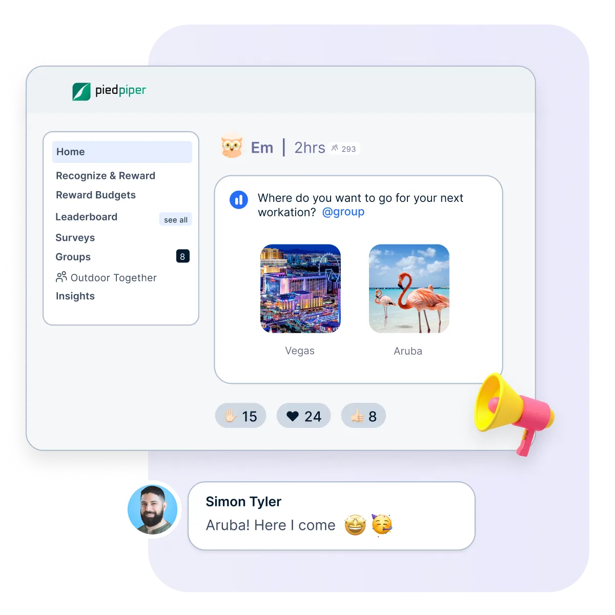 Celebrating Surendar's birthday on Empuls employee engagement platform