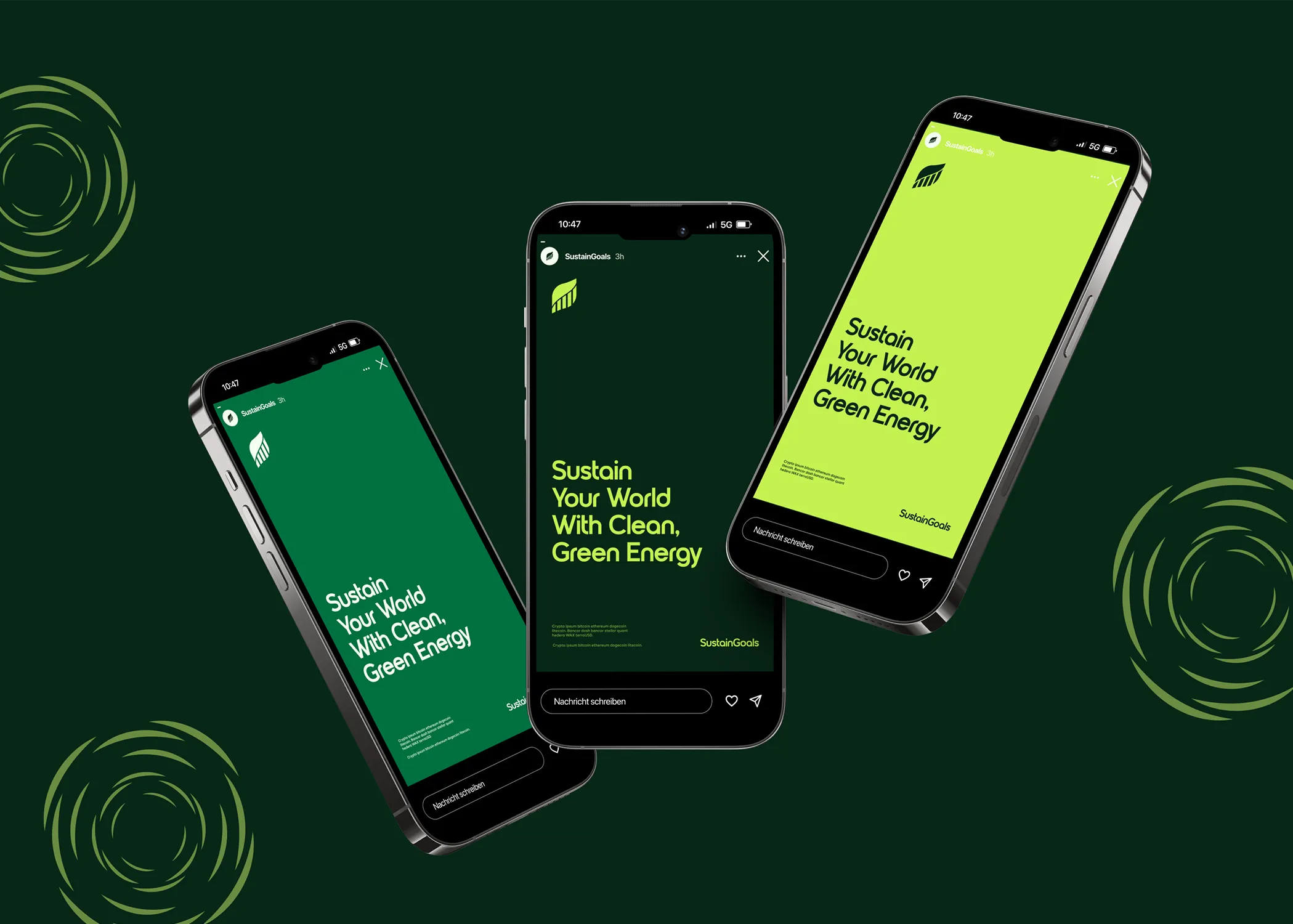 SustainGoals GmbH Unterseite – detailliertes UI-Design von Klein & Rose