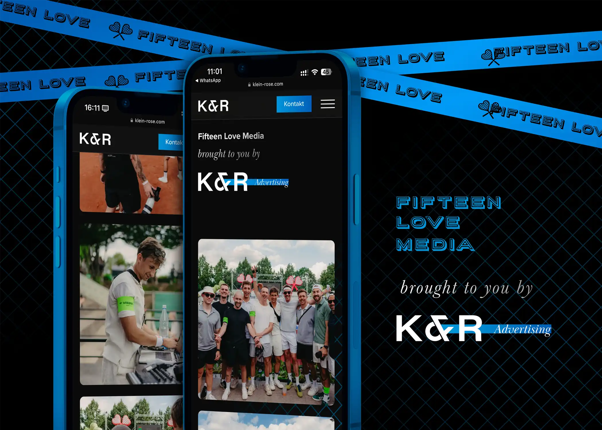 Fifteen Love Tennis Recap 2024 Unterseite – detailliertes UI-Design von Klein & Rose