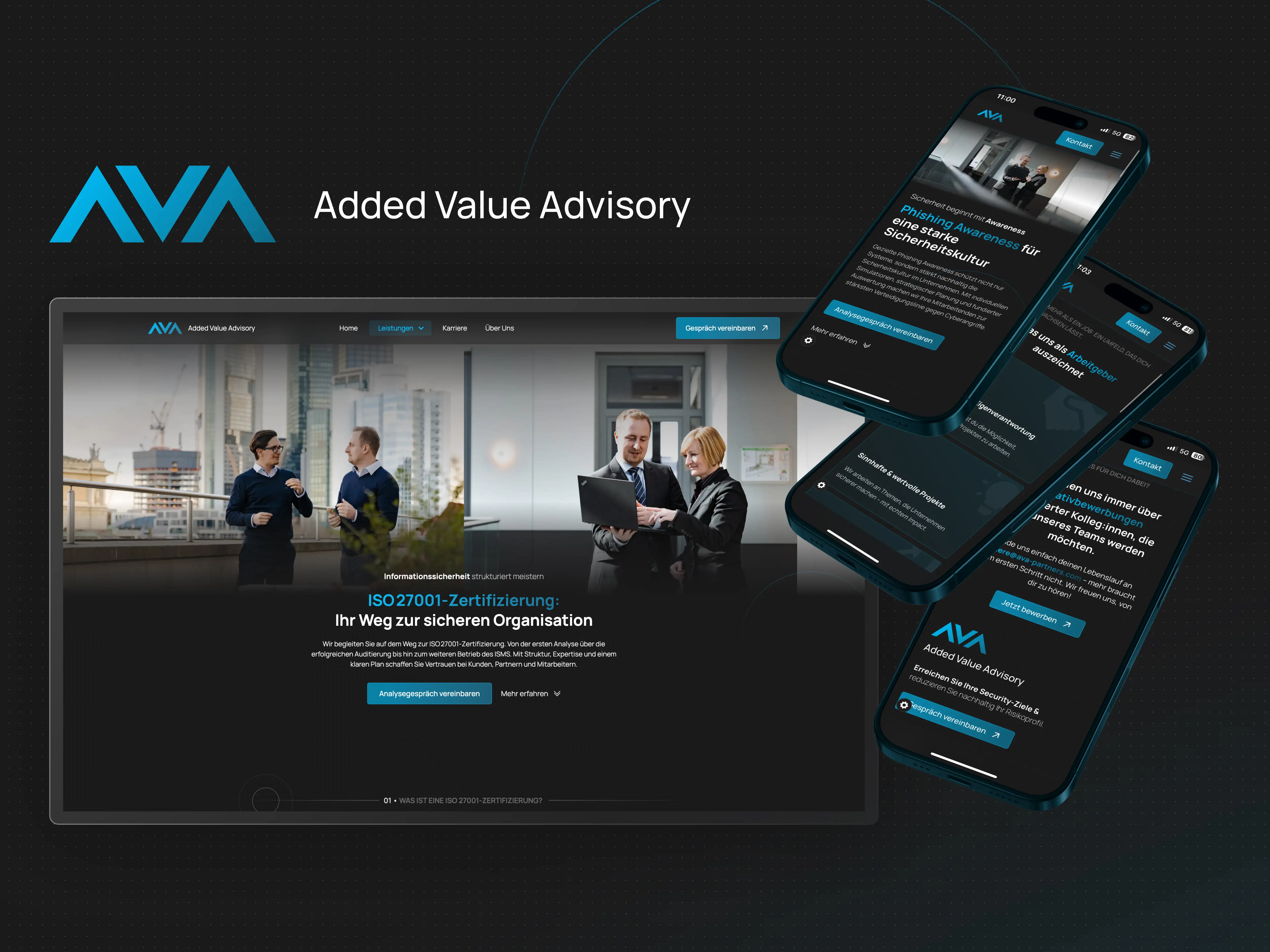 Added Value Advisory Webdesign-Referenz – Branding und Website-Projekt von Klein & Rose Frankfurt