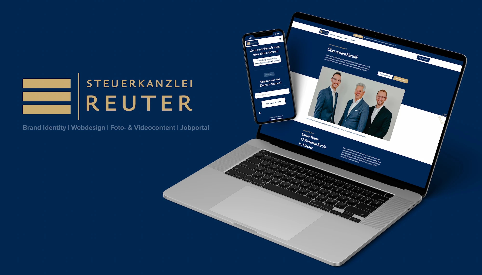 Steuerkanzlei Reuter Webdesign-Referenz – Branding und Website-Projekt von Klein & Rose Frankfurt