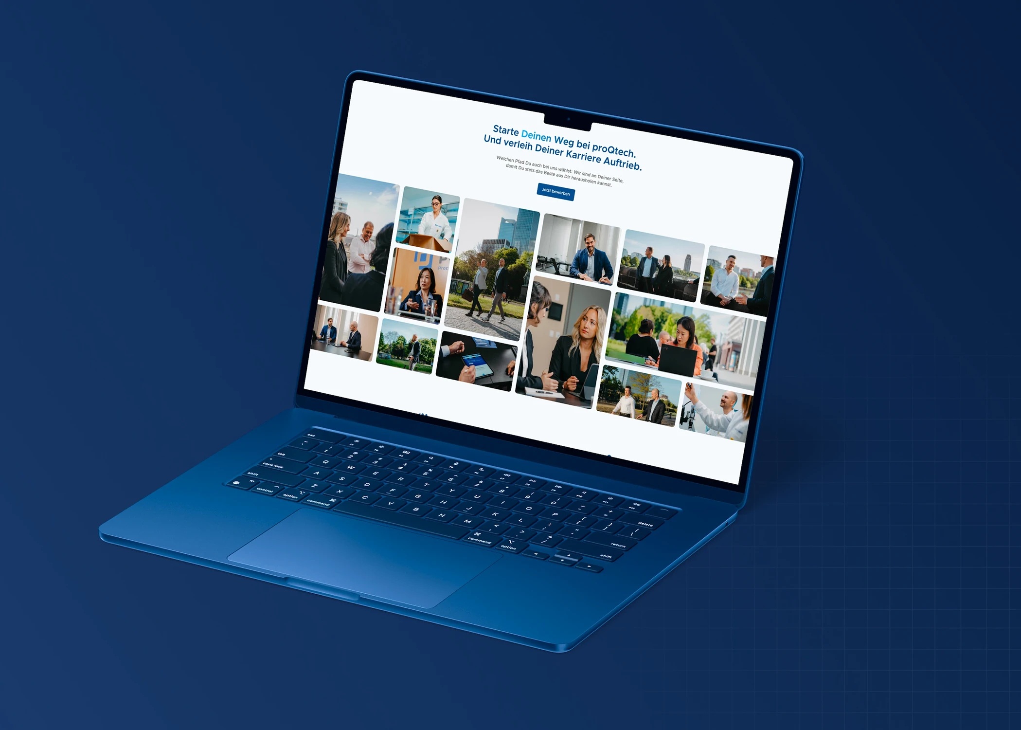 proQtech GmbH Seitenbereich – Bildsprache und Layoutkonzept