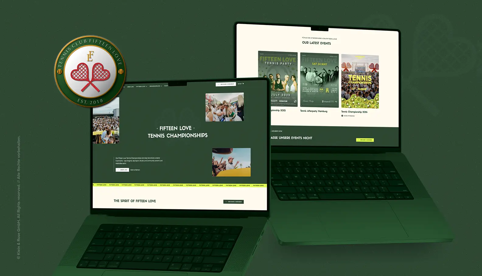 Fifteen Love Webseite Redesign 2026