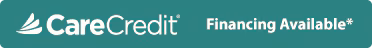 CareCredit logo with text 'Financing Available' on teal background.