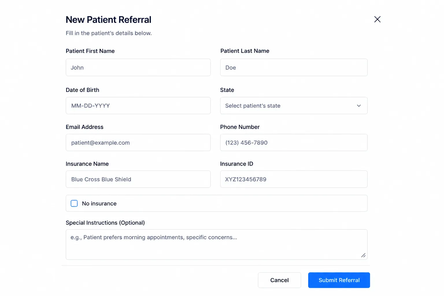 Referral Step Two