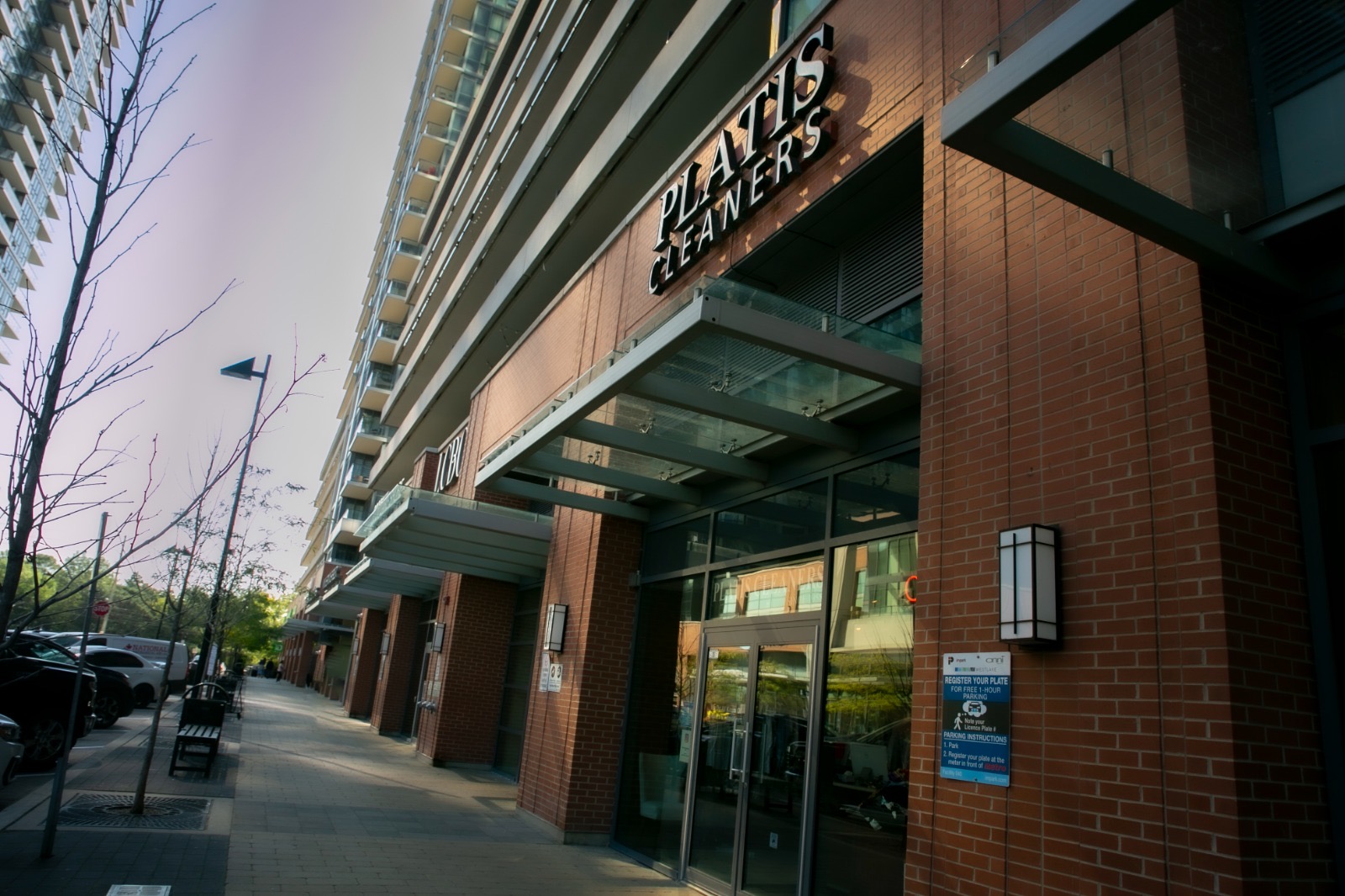 Platis Cleaners storefront and garment-care team in Toronto