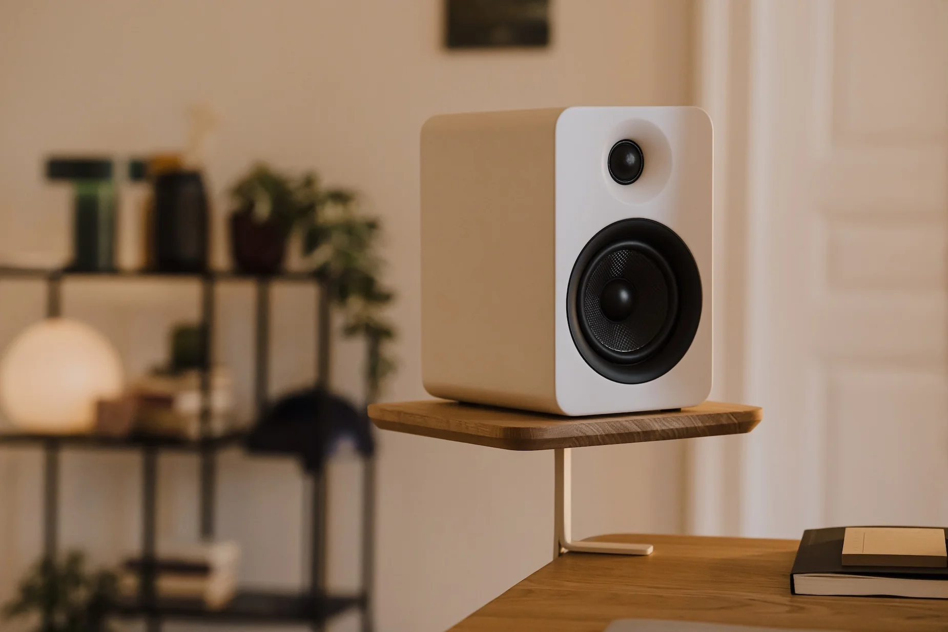 A home audio speaker illustrating electronics contents restoration.