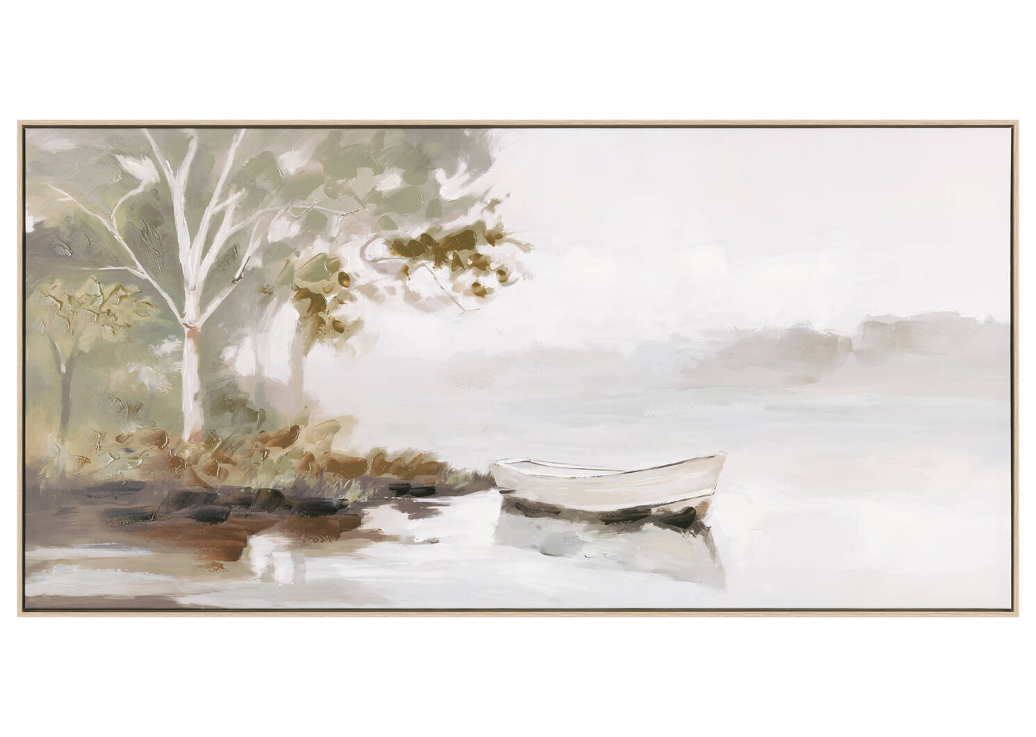 A framed landscape painting illustrating art and specialty contents restoration.