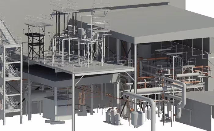 A building information model of a facility.