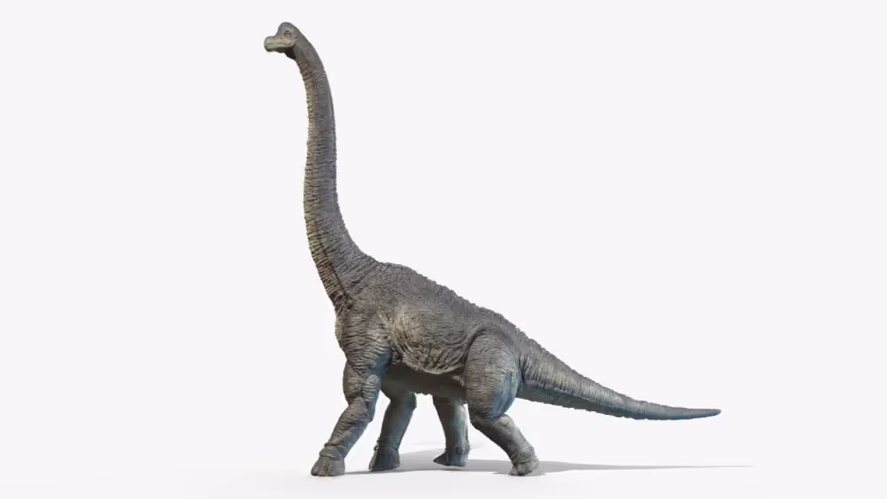 Computer-generated image of a sauropod.