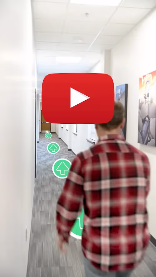 A screenshot from GPRS' Walkthru 3D demonstration with a play button on it indicating it will play a video when clicked.