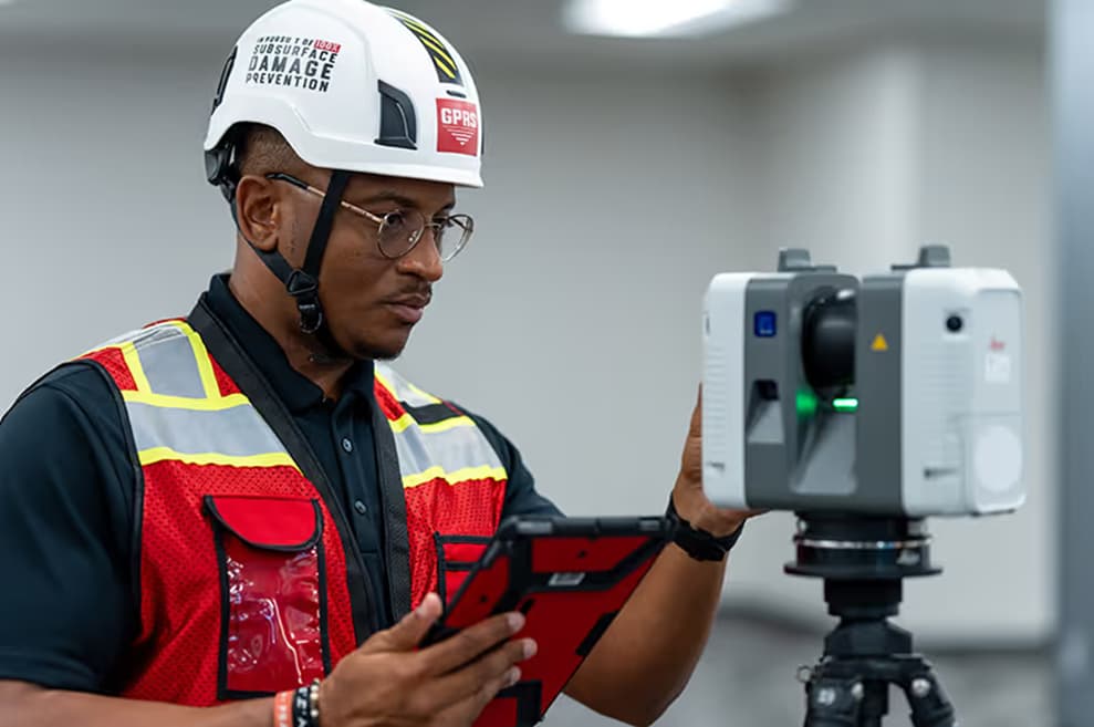 GPRS Project Manager using 3D laser scanning tools