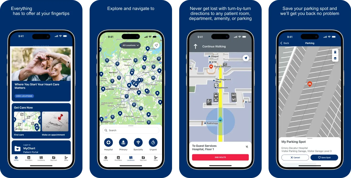 Reality Capture of Six Hospital Parking Garages for Wayfinding