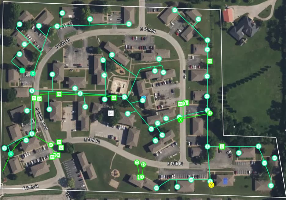 GPRS VPI Services Locate and Assess Conditions of All Sanitary and Storm Sewer Lines Across a 19-Acre Apartment Complex