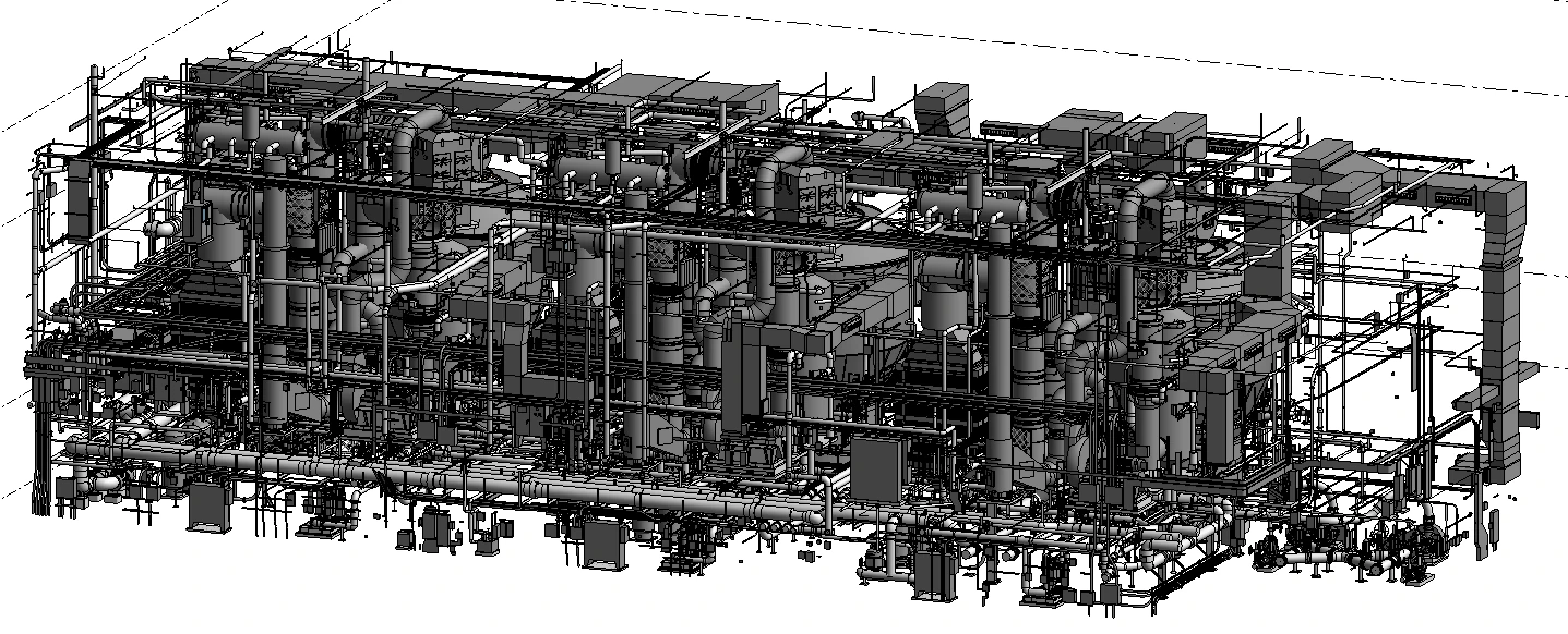 LOD 300 BIM model Southerly Wastewater Treatment Plant