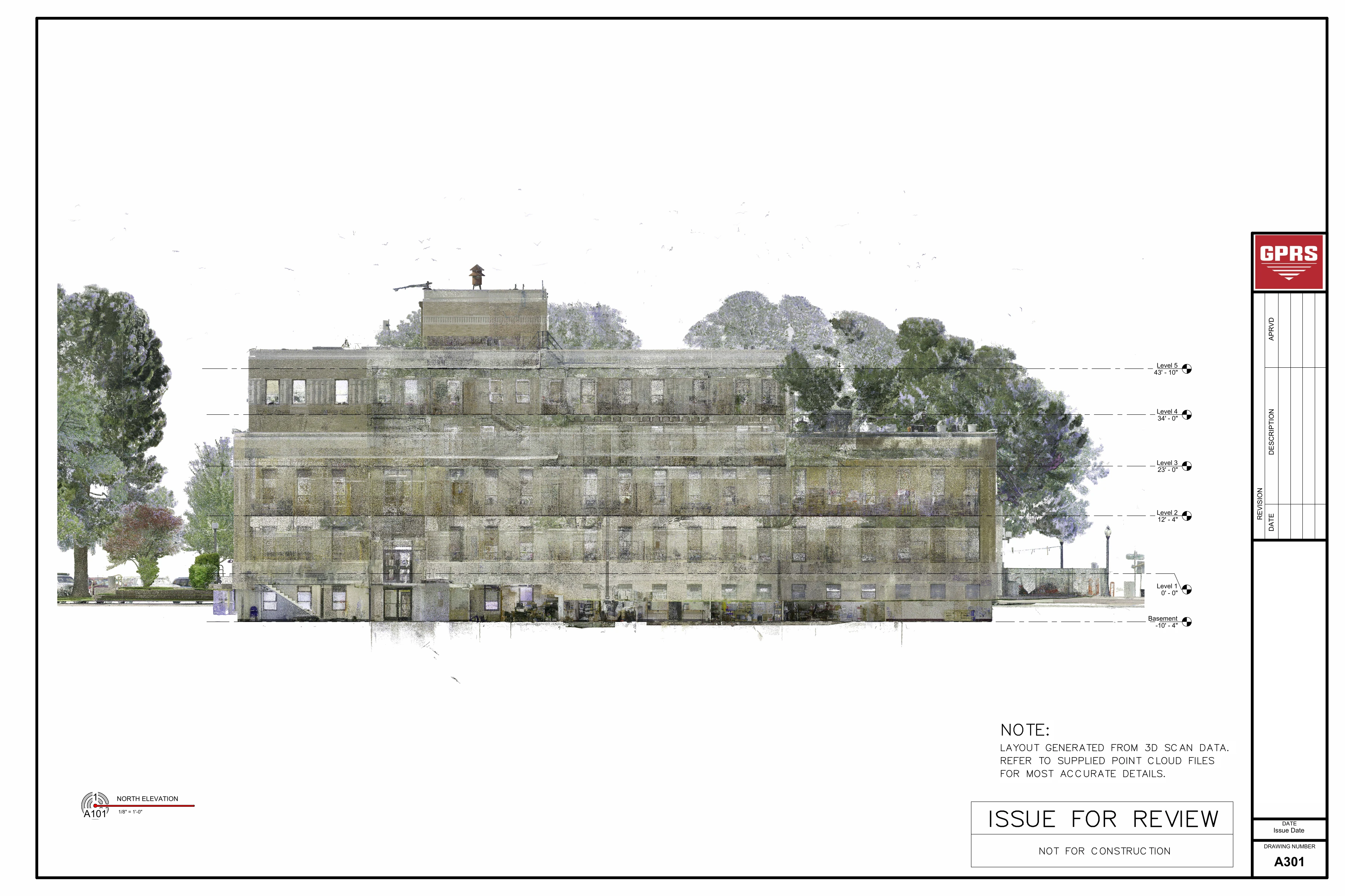 2D Exterior Elevation Courthouse for Renovation 