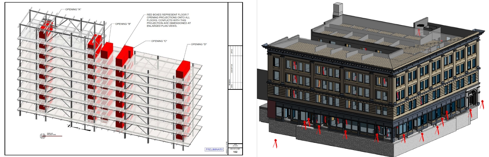 2D CAD Drawing and 3D BIM Model