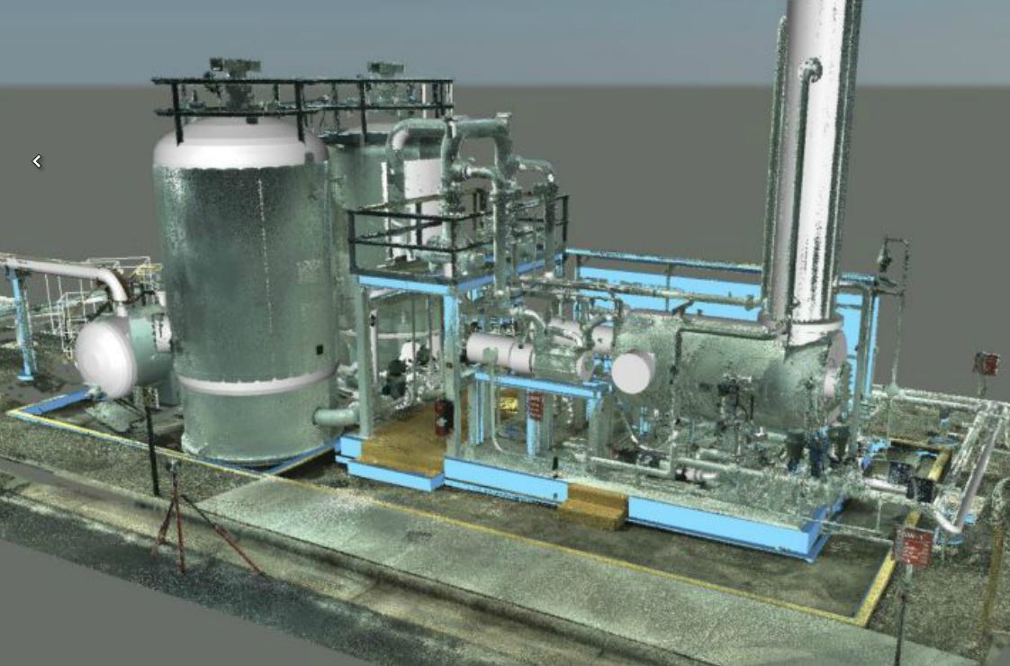 3D laser scanning oil and gas fields