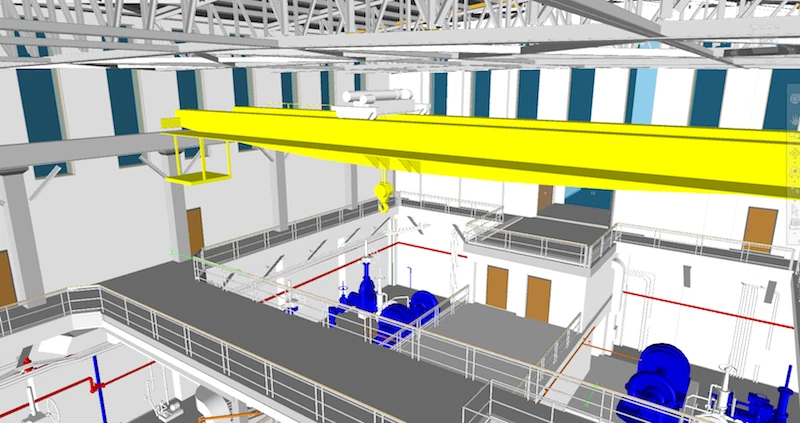 3D BIM Model of Water Treatment Plant in Denver, Colorado.