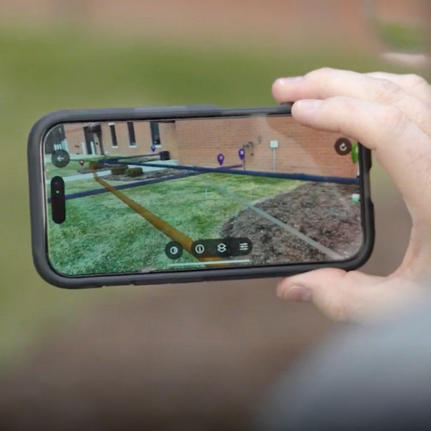 Use your mobile device to visualize underground utilities and pipe flow exactly where they are.