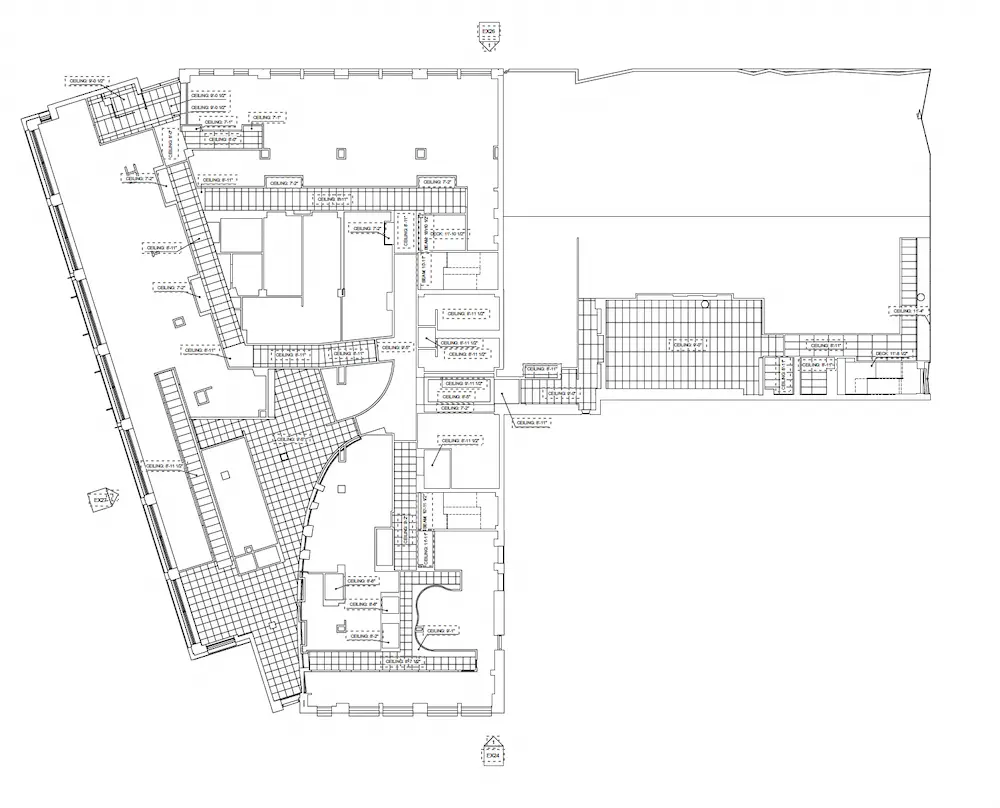 GPRS reflected ceiling plan of Columbia University’s Irving Medical Center.