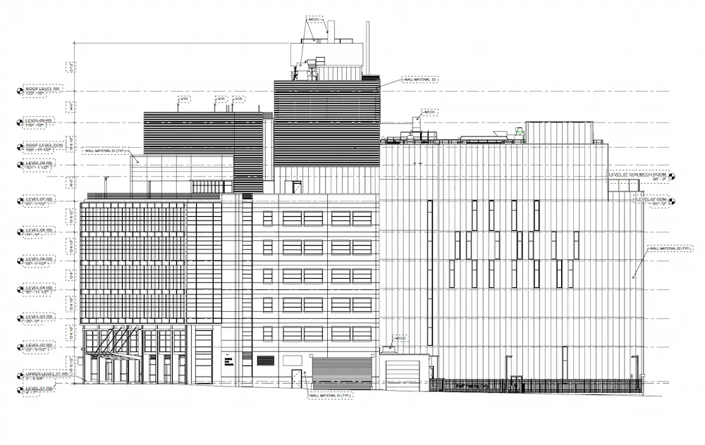 GPRS exterior elevation of Columbia University’s Irving Medical Center.