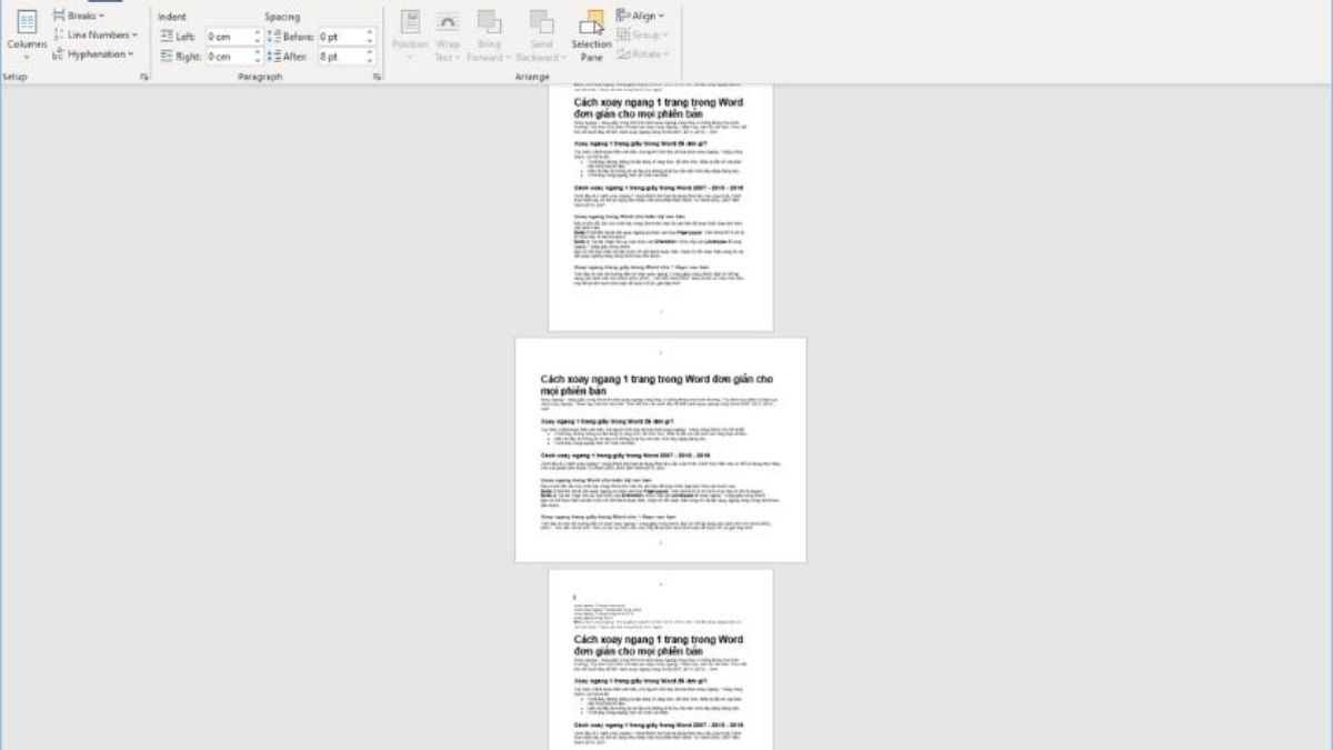 Cách xoay ngang 1 trang trong Word bất kỳ bước 6