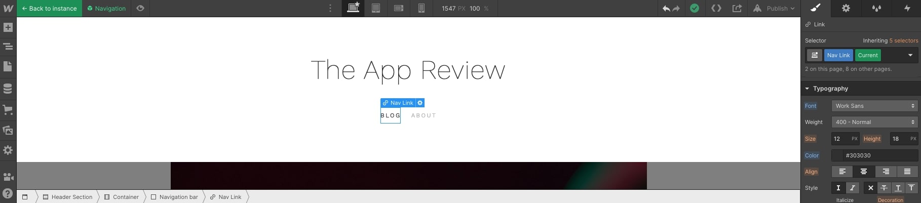 app review font