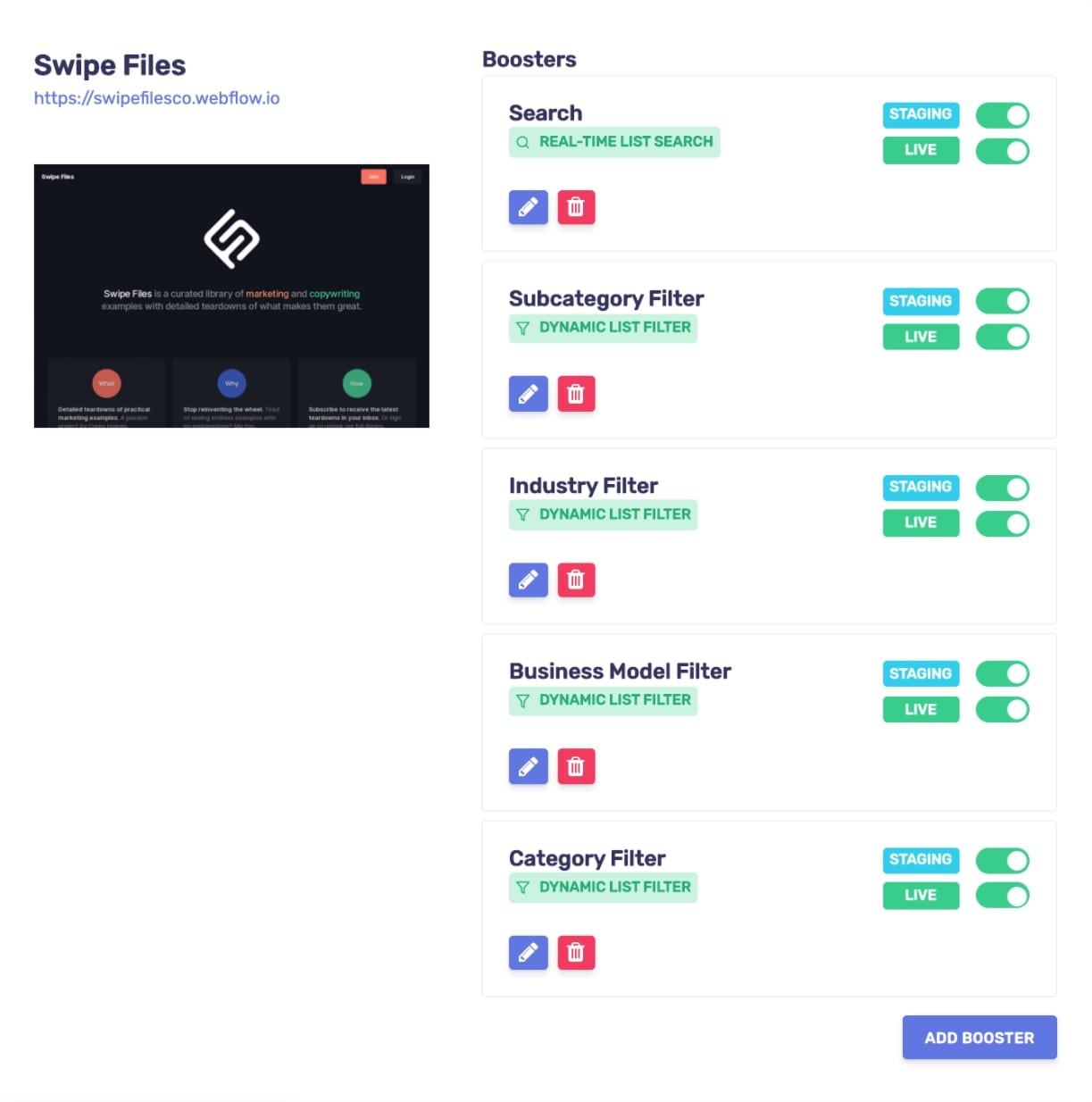 swipefiles jetboost filters